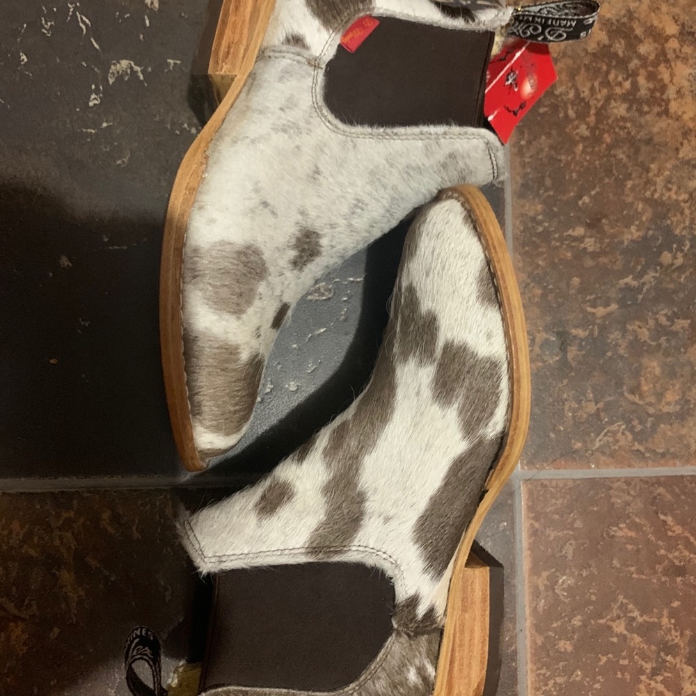 Cowhide Chelsea boots